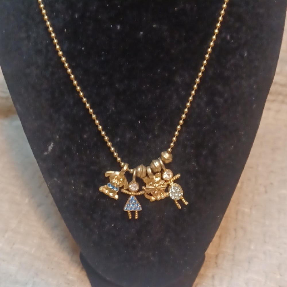 Y2K Gold Kids Charm.Necklace
